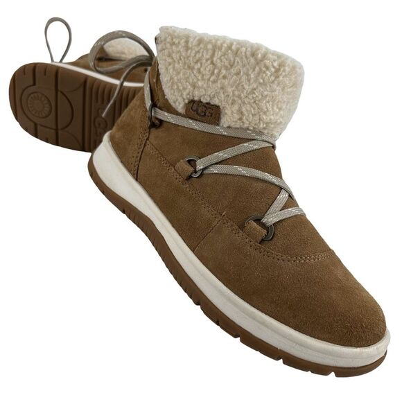 UGG Lakesider Heritage Lace Suede Leather Waterproof Boots Women’s Size 8 - Picture 1 of 9